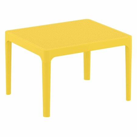 FINE-LINE 24 in. Sky Side Table  Yellow FI2845385